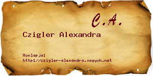 Czigler Alexandra névjegykártya
