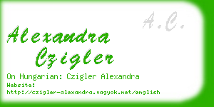 alexandra czigler business card